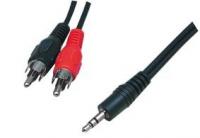 3.5MM STEREO JACK PLUG - 2 TULP STEKERS CABLE-458/20